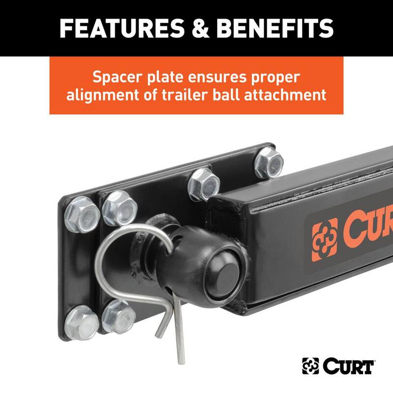 CURT MV Round Bar Weight Distribution Hitch Kit, 2in., Universal (10K - 14K lbs., 31-3/16 in. Bars) - 17063