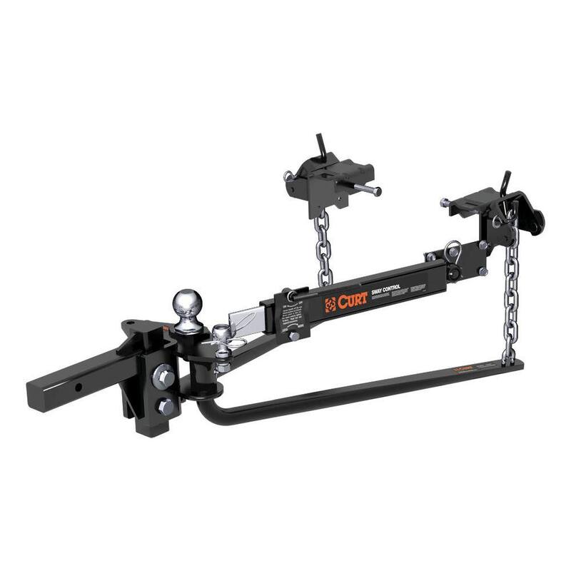 CURT MV Round Bar Weight Distribution Hitch Kit, 2in., Universal (10K - 14K lbs., 31-3/16 in. Bars) - 17063