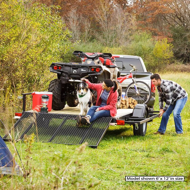 Karavan 5 ft. x 8 ft. Wood Floor Utility Trailer Kit w/Patented Drop Down Rail System - KHD-2000-60-8-HD