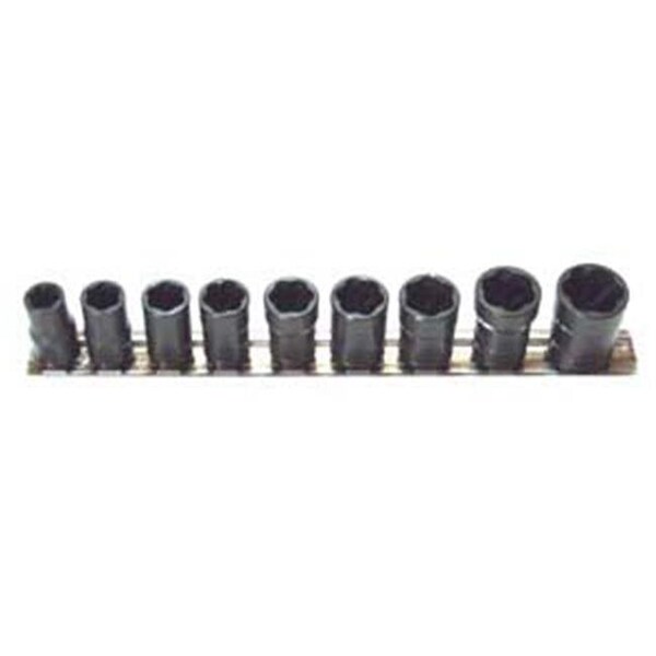 H.B. Products H.B. Products TRTSMS3809B 9 Piece .38 in. Drive Metric Turbosocket Set - TRTSMS3809B
