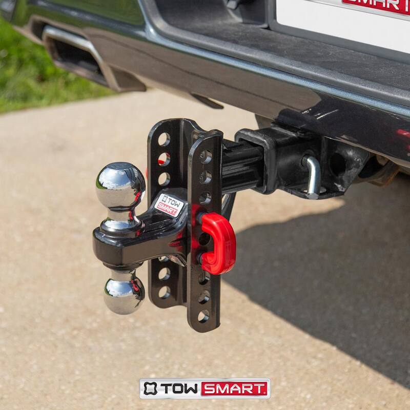TowSmart Class V, 14,000 lbs. 5-1/2 in. Drop to 5-1/2 in. Rise, Adjustable X-Mount Trailer Hitch Dual Ball Mount - 9455
