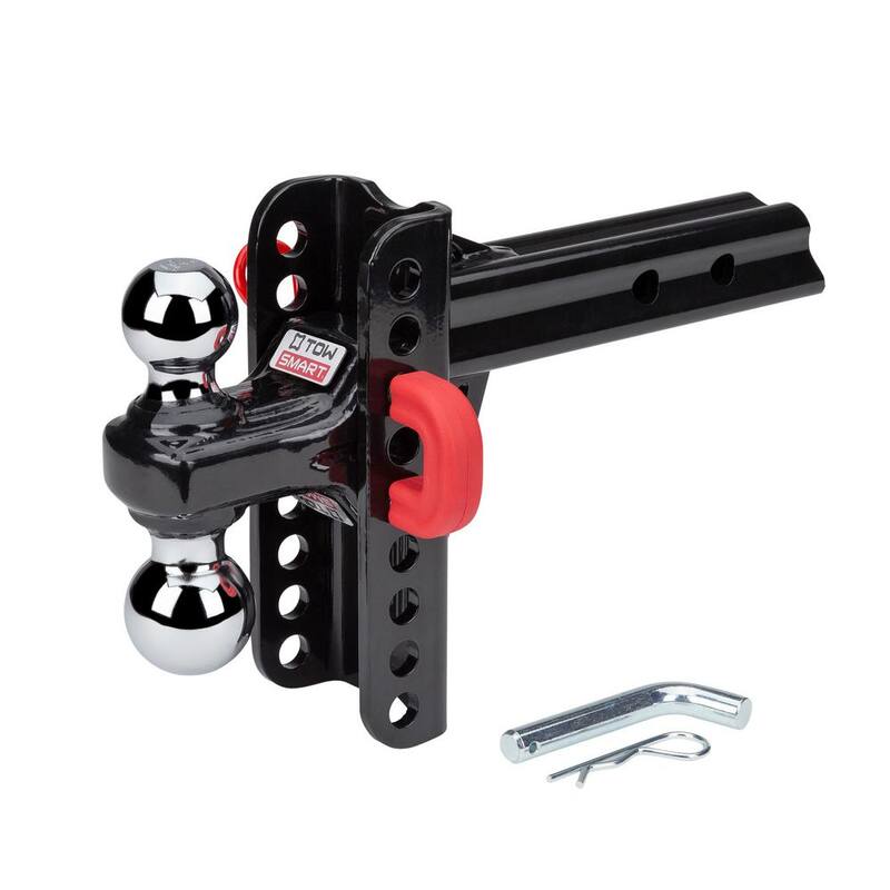 TowSmart Class V, 14,000 lbs. 5-1/2 in. Drop to 5-1/2 in. Rise, Adjustable X-Mount Trailer Hitch Dual Ball Mount - 9455
