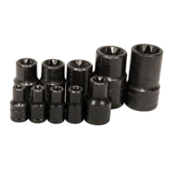 K-Tool International 1/4 in; 3/8 in Drive Socket Set, 10 pcs - KTI22671