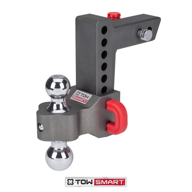 TowSmart Class V, 12,500 lbs. 6 in. Drop to 6 in. Rise, Adjustable Trailer Hitch Dual Ball Mount - 9506