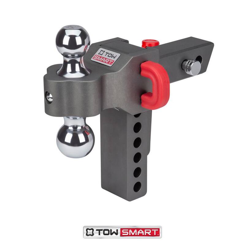 TowSmart Class V, 12,500 lbs. 6 in. Drop to 6 in. Rise, Adjustable Trailer Hitch Dual Ball Mount - 9506