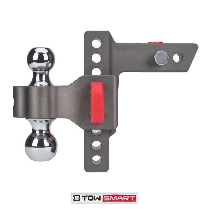 TowSmart Class V, 12,500 lbs. 6 in. Drop to 6 in. Rise, Adjustable Trailer Hitch Dual Ball Mount - 9506