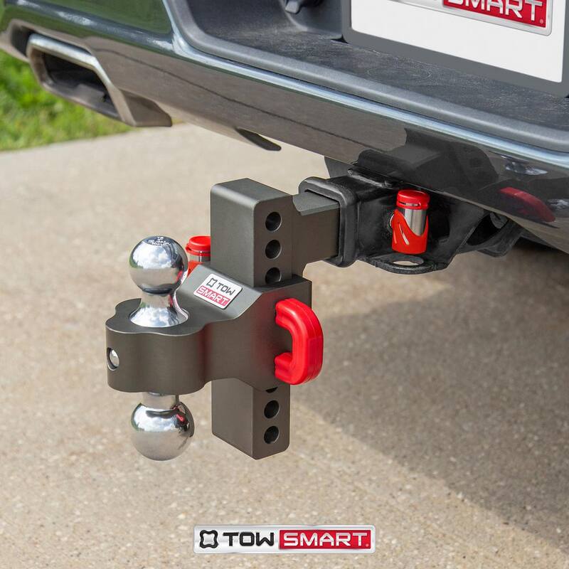 TowSmart Class V, 12,500 lbs. 6 in. Drop to 6 in. Rise, Adjustable Trailer Hitch Dual Ball Mount - 9506
