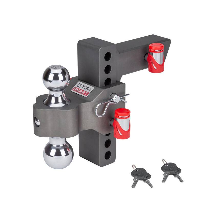TowSmart Class V, 12,500 lbs. 6 in. Drop to 6 in. Rise, Adjustable Trailer Hitch Dual Ball Mount - 9506