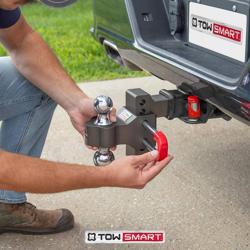 TowSmart Class V, 12,500 lbs. 6 in. Drop to 6 in. Rise, Adjustable Trailer Hitch Dual Ball Mount - 9506