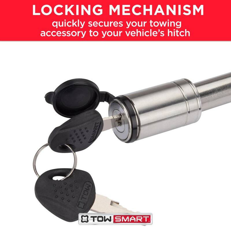 TowSmart 2.75 in. Stainless Barrel Style Receiver Hitch Pin Lock with Sleeve - 734M