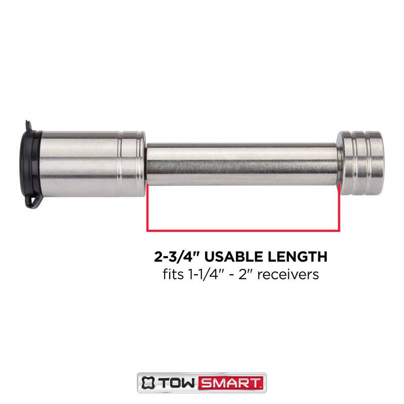 TowSmart 2.75 in. Stainless Barrel Style Receiver Hitch Pin Lock with Sleeve - 734M