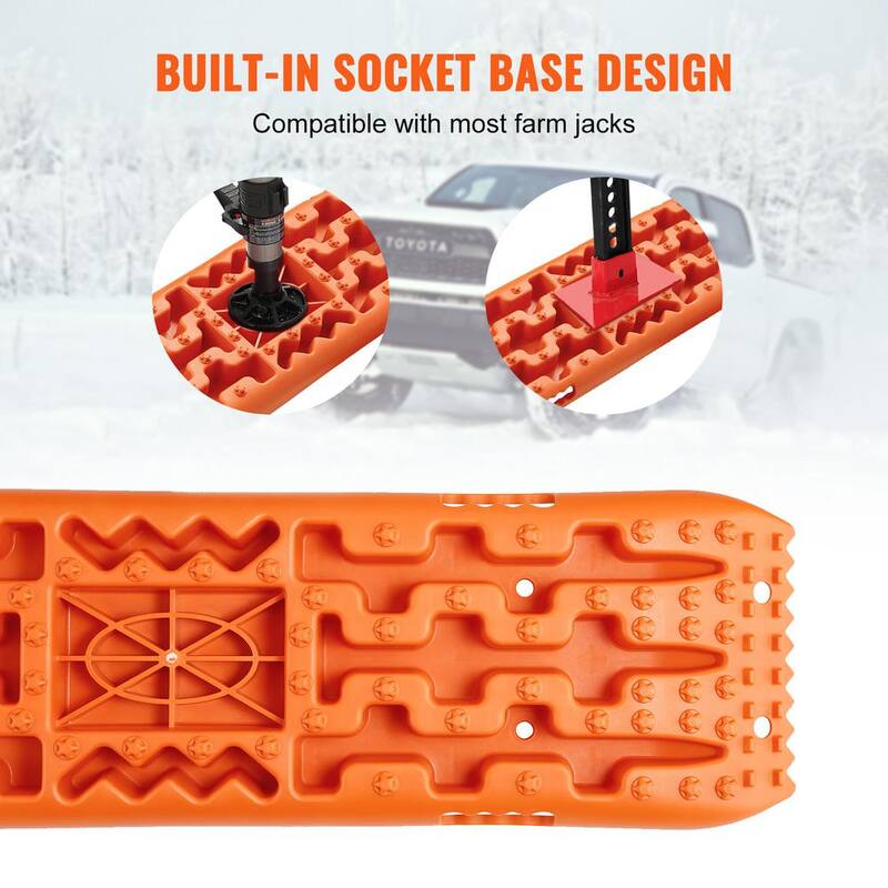 VEVOR 10T Traction Boards with PP Material Recovery Boards for Off-road Vehicles/Cars/Pickups/SUVs/RVs Pair Tire Traction Mats - QCTKBZBS2JZZN5BMHV0