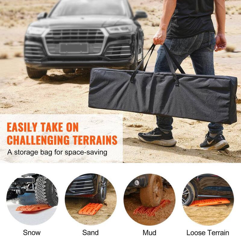 VEVOR 10T Traction Boards with PP Material Recovery Boards for Off-road Vehicles/Cars/Pickups/SUVs/RVs Pair Tire Traction Mats - QCTKBZBS2JZZN5BMHV0