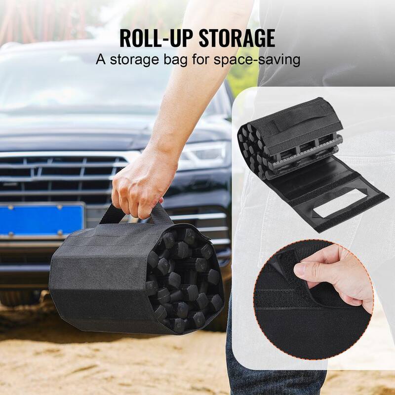 VEVOR 7TON Traction Boards with TPR Material, Recovery Boards for Off-road Vehicles/Cars/Pickups/SUVs/RVs, Pair Tire Mats - QCTKBLDS2JZDPQ3J6V0