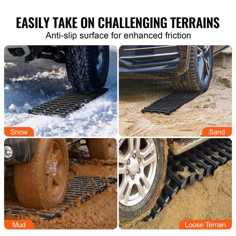VEVOR 7TON Traction Boards with TPR Material, Recovery Boards for Off-road Vehicles/Cars/Pickups/SUVs/RVs, Pair Tire Mats - QCTKBLDS2JZDPQ3J6V0