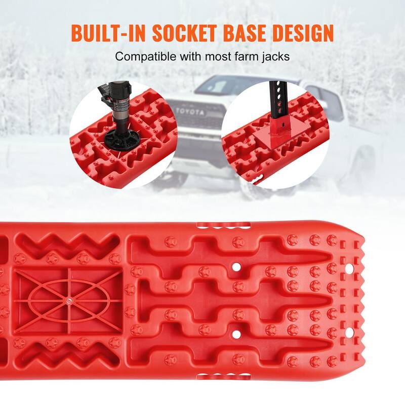 VEVOR 10T Traction Boards with PP Material Recovery Boards for Off-road Vehicles/Cars/Pickups/SUVs/RVs Pair Tire Traction Mats - QCTKBZBS2JZZK3NO1V0