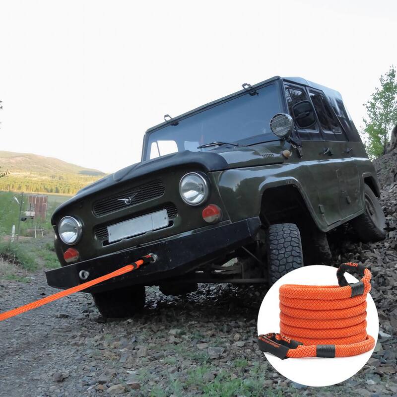 VEVOR 20 in. Recovery Tow Rope 38,000 lbs. Heavy-Duty Off Road Snatch Strap Extreme Duty Energy Snatch Strap for Truck, ATV - SZNL1IN20FT0HUP3WV0