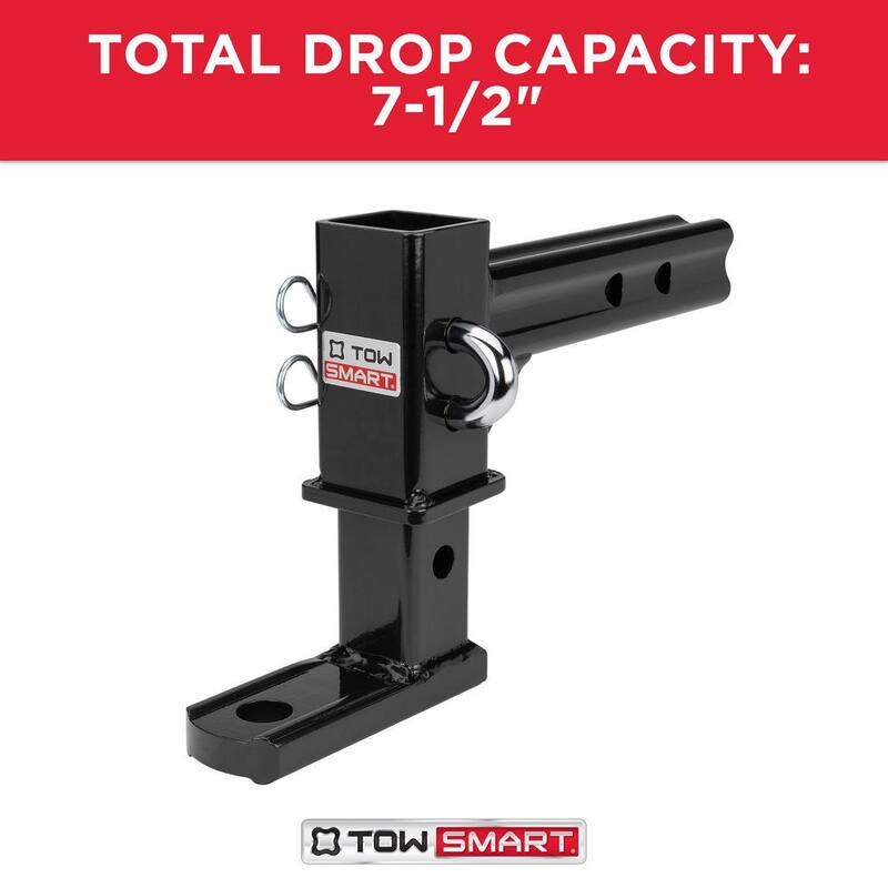 TowSmart Class IV, 7,500 lbs. 7-1/2 in. Drop to 6-1/4 in. Rise, Adjustable X-Mount Trailer Hitch Ball Mount - 9197