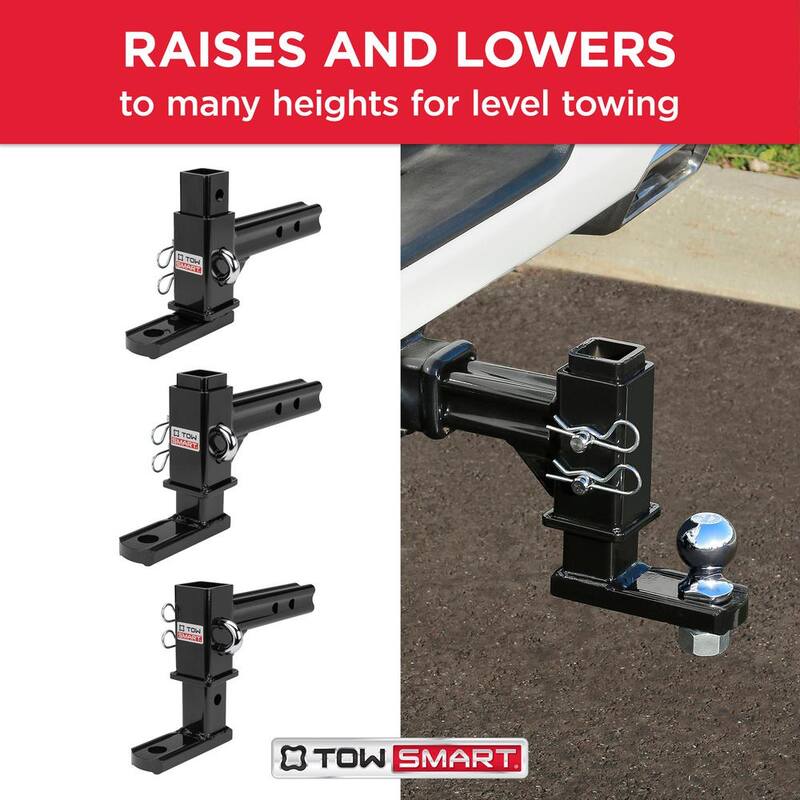 TowSmart Class IV, 7,500 lbs. 7-1/2 in. Drop to 6-1/4 in. Rise, Adjustable X-Mount Trailer Hitch Ball Mount - 9197