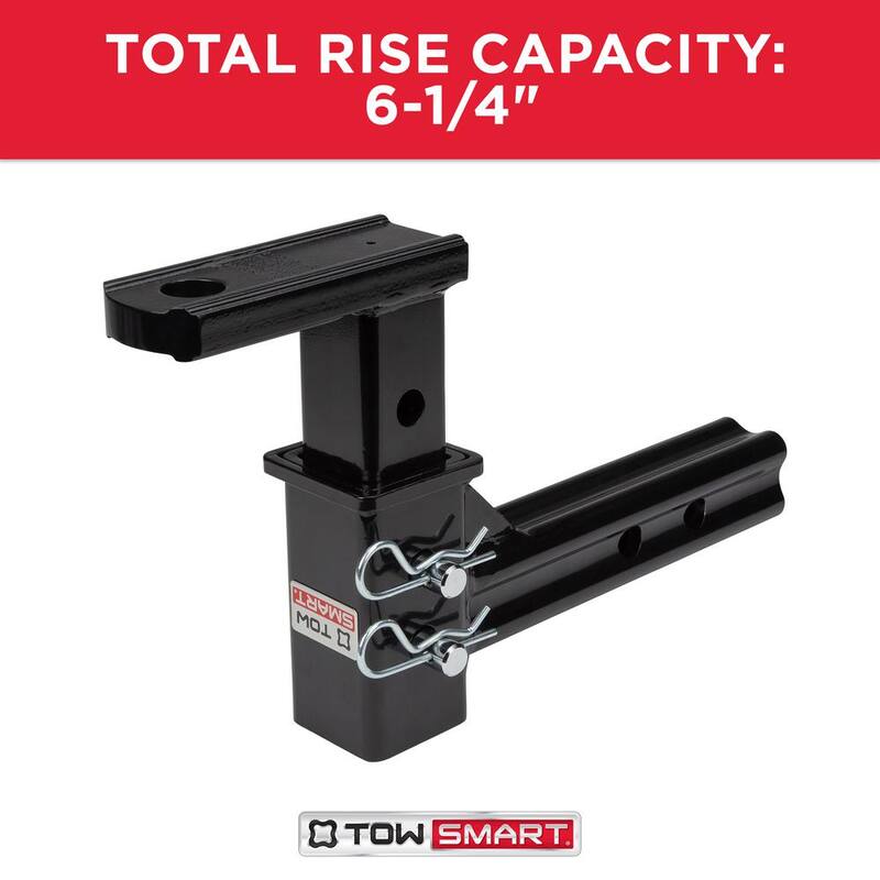 TowSmart Class IV, 7,500 lbs. 7-1/2 in. Drop to 6-1/4 in. Rise, Adjustable X-Mount Trailer Hitch Ball Mount - 9197