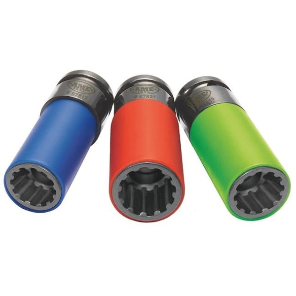 Ame Intl AME International AME-67800 Splineline Plus Socket Set - 3 Piece - AME-67800