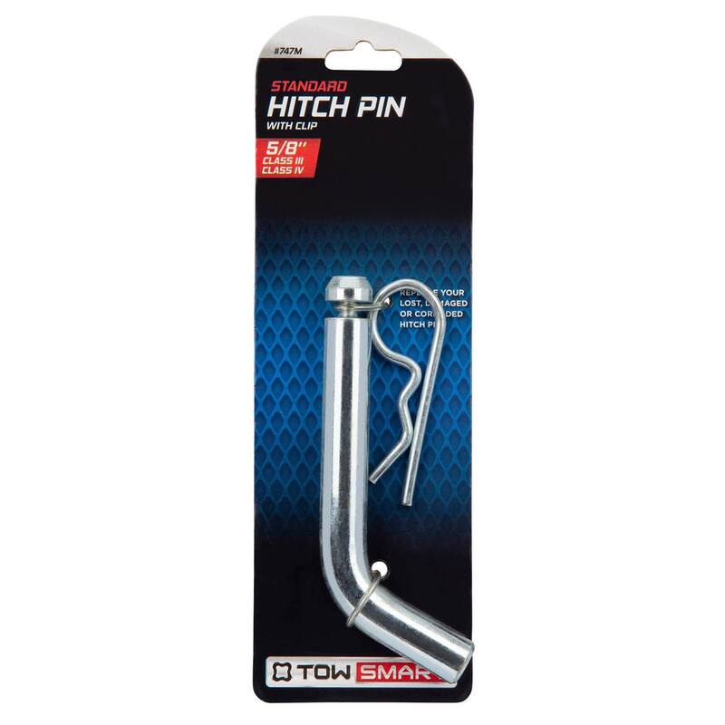 TowSmart Standard 5/8 in. dia Steel Bent Hitch Pin with Clip - Fits 2 in. x 2 in. Hitch Receivers - 747M