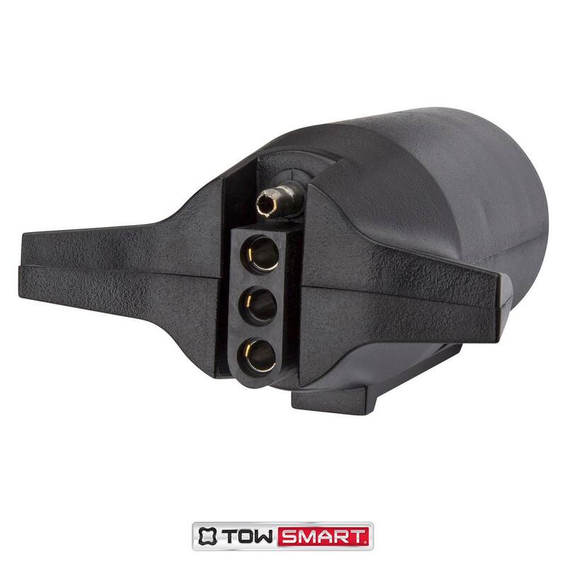TowSmart 7-Way Round Blade to 4-Way Flat Trailer Light Wiring Connector - 1422