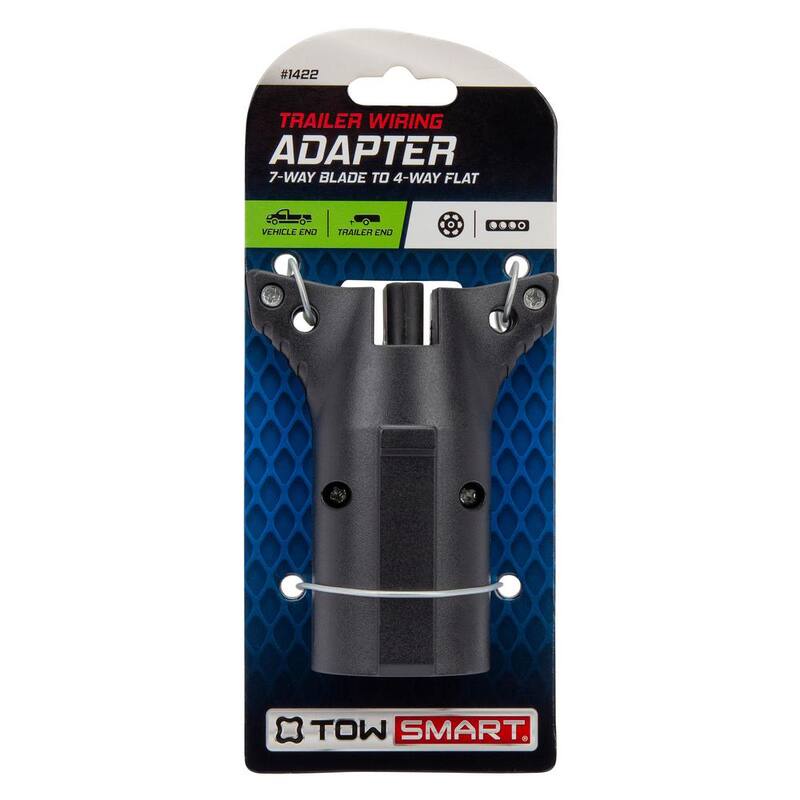 TowSmart 7-Way Round Blade to 4-Way Flat Trailer Light Wiring Connector - 1422