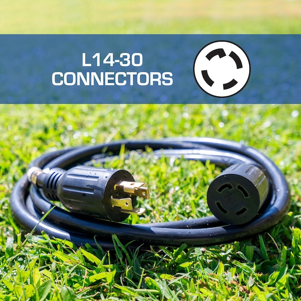 Duromax 240v 30A 10GA 50Ft Generator Cord with Cord Hanger - XP3050GC
