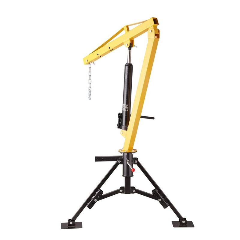 VEVOR Hydraulic Pickup Truck Crane 1000 lbs. Capacity 360° Swivel Hitch Mounted Crane for Lifting Goods in Construction - YYCZDJ1000LBSSO12V0