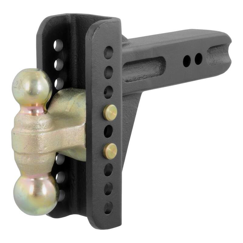 CURT Adjustable 6 in. Channel Mount Trailer Hitch with Dual Ball (2-1/2 in. Shank) 20,000 lbs.Capacity - 45902