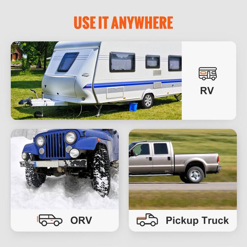 VEVOR Tow Bar 5,500 lbs. Towing Capacity with Chains Alloy Steel Bumper-Mounted Universal Towing Bar for 2 in. Ball Hitch - OHQLJB5500IB0C9B0V0