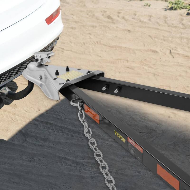 VEVOR Tow Bar 5,500 lbs. Towing Capacity with Chains Alloy Steel Bumper-Mounted Universal Towing Bar for 2 in. Ball Hitch - OHQLJB5500IB0C9B0V0
