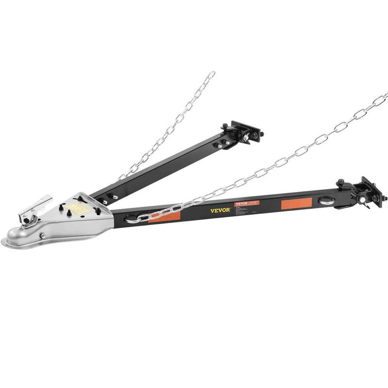 VEVOR Tow Bar 5,500 lbs. Towing Capacity with Chains Alloy Steel Bumper-Mounted Universal Towing Bar for 2 in. Ball Hitch - OHQLJB5500IB0C9B0V0