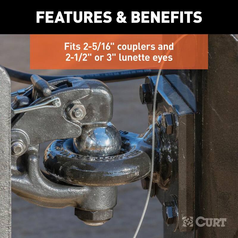 CURT 20,000 lbs. Adjustable Trailer Hitch Channel Mount Ball & Pintle Hook Combination with 2-5/16 in. Ball (2-1/2 in. Shank) - 45908