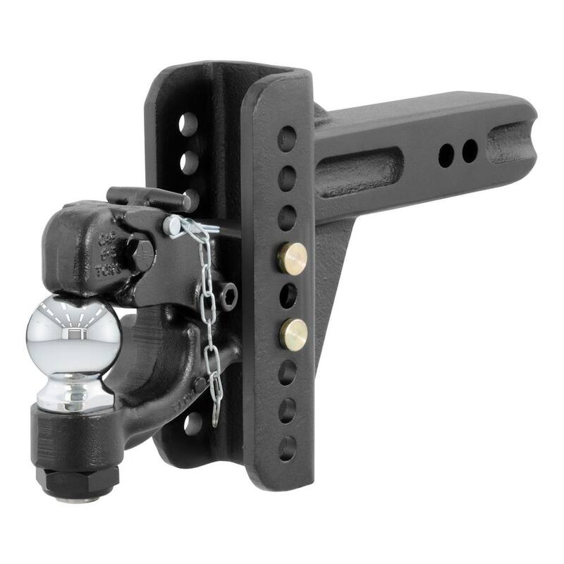 CURT 20,000 lbs. Adjustable Trailer Hitch Channel Mount Ball & Pintle Hook Combination with 2-5/16 in. Ball (2-1/2 in. Shank) - 45908