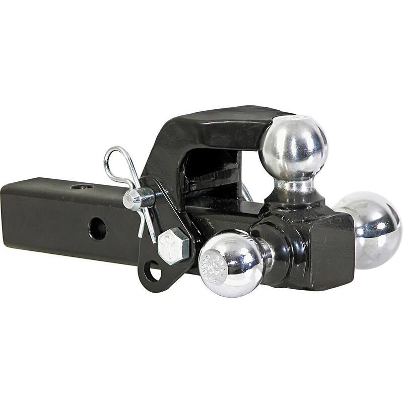 Buyers Products Company 1-7/8 in., 2 in., 2-5/16 in. Chrome Towing Balls Tri-Ball Hitch with Pintle Hook - 1802279