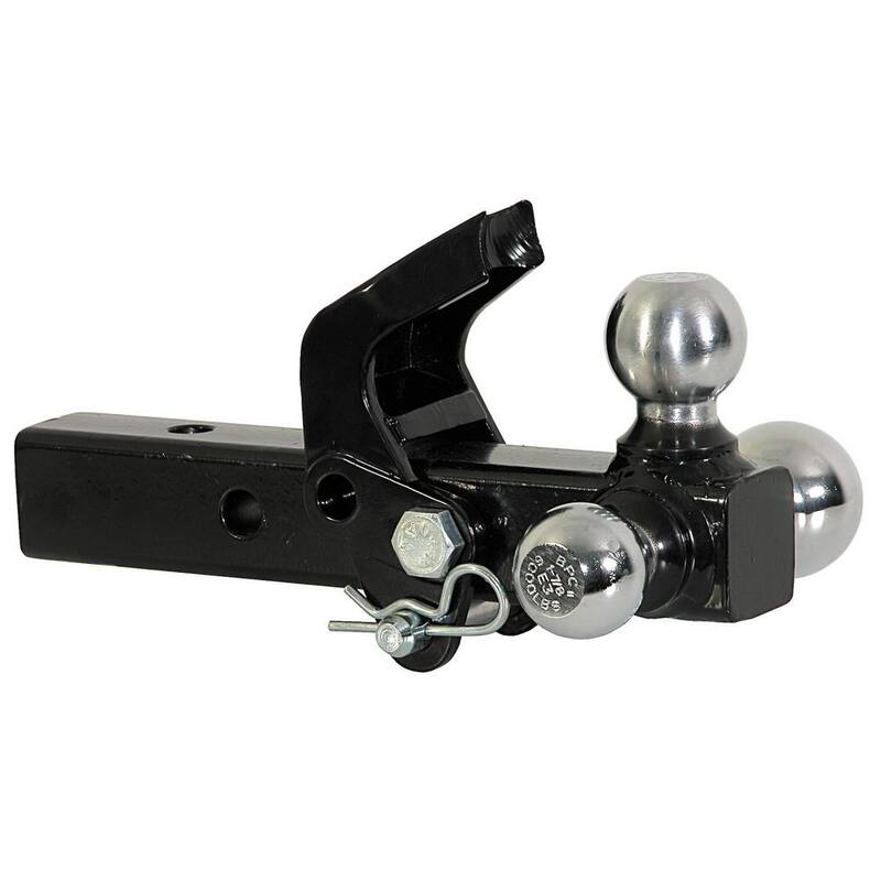 Buyers Products Company 1-7/8 in., 2 in., 2-5/16 in. Chrome Towing Balls Tri-Ball Hitch with Pintle Hook - 1802279