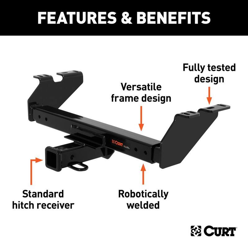 CURT Class 3 Multi-Fit Trailer Hitch with 2 in. Receiver, Towing Draw Bar, Universal - 13900