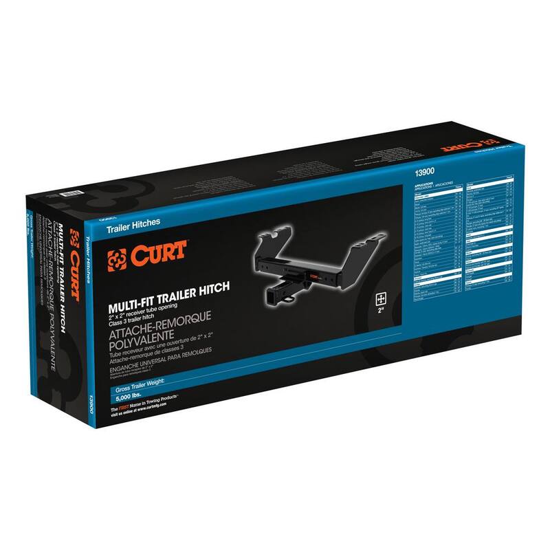 CURT Class 3 Multi-Fit Trailer Hitch with 2 in. Receiver, Towing Draw Bar, Universal - 13900