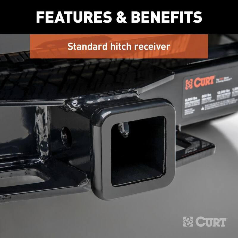 CURT Class 3 Multi-Fit Trailer Hitch with 2 in. Receiver, Towing Draw Bar, Universal - 13900