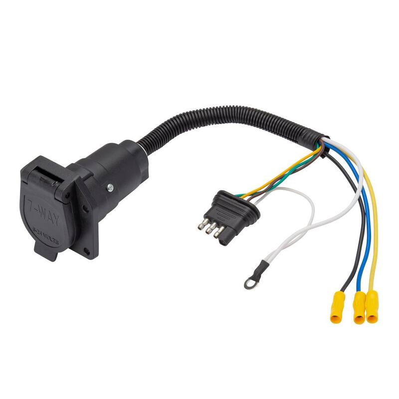 TowSmart 7-Way Blade to 4-Way Flat Trailer Light Wiring Adapter - 1415