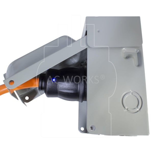 Ac Works 50A Locking 4-Wire CS6375/ SS2-50 Heavy-Duty Transfer Switch Inlet Box - ASINSS2PBX