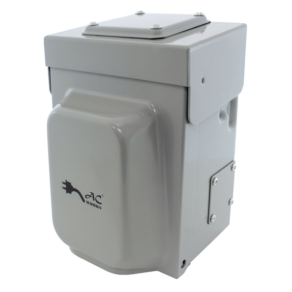 Ac Works 50A Locking 4-Wire CS6375/ SS2-50 Heavy-Duty Transfer Switch Inlet Box - ASINSS2PBX