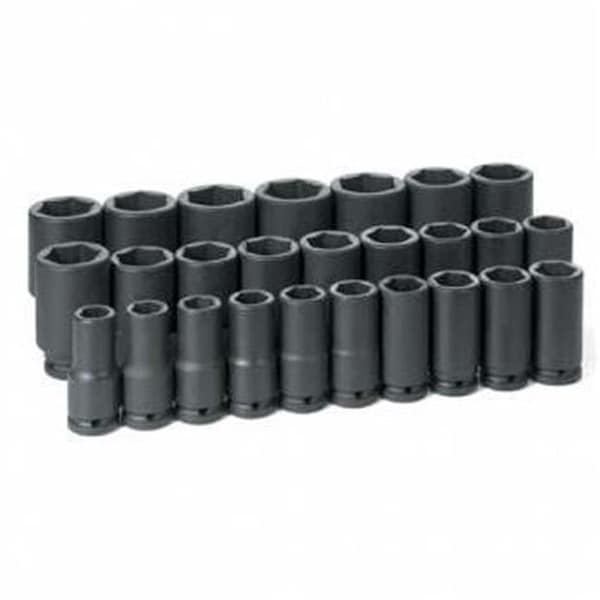 Grey Pneumatic Grey Pneumatic Corp. GY8026MD .75 in. Drive 19-50mm Deep Metric Master Set - 26 Pieces - GY8026MD