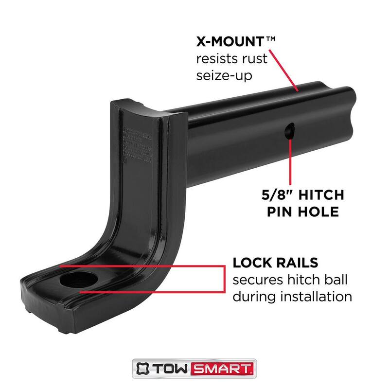 TowSmart Class 5 15,000 lbs. 5 in. Drop x 3-1/2 in. Rise x 1-1/4 in. Shank X-Mount Reversible Trailer Hitch Ball Mount - 7331