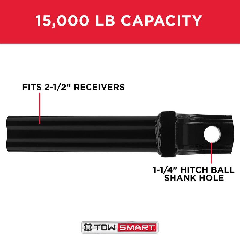 TowSmart Class 5 15,000 lbs. 5 in. Drop x 3-1/2 in. Rise x 1-1/4 in. Shank X-Mount Reversible Trailer Hitch Ball Mount - 7331