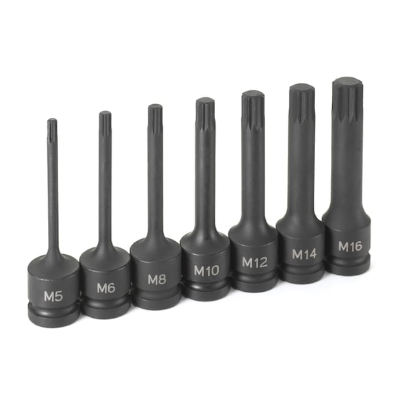 Grey Pneumatic SKT SET 1/2" DR 7PC TRIPLE SQUARE DRIVER - GP1347S
