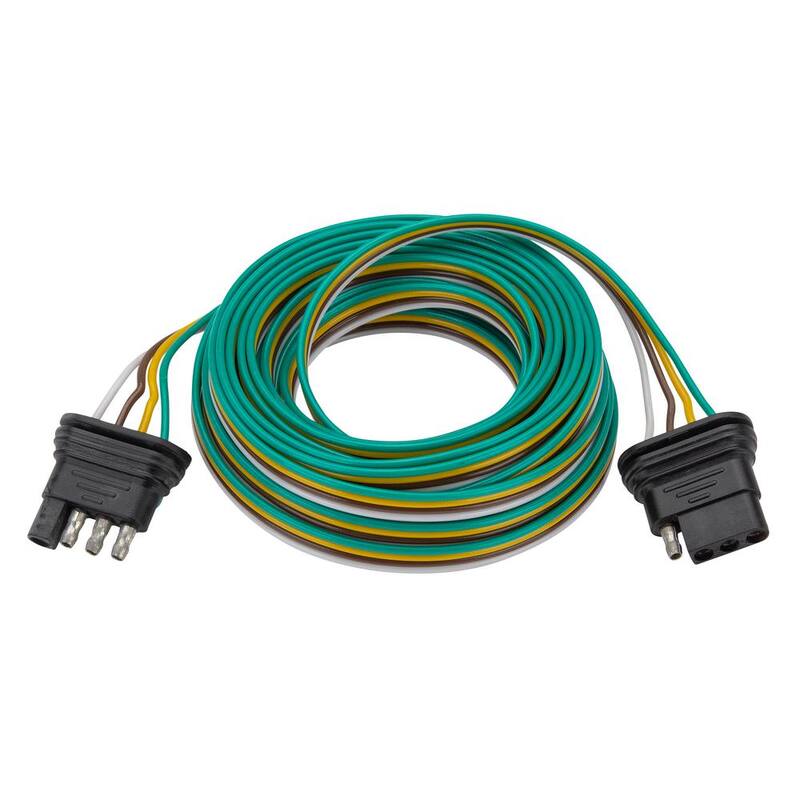 TowSmart 24 ft. Trailer End 4-Way Flat Trailer Light Wiring Connector - 1413