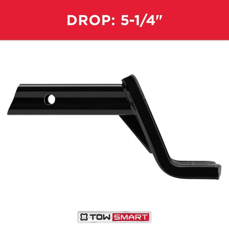 TowSmart Class 3 5,000 lb. 5-1/4 in. Drop, 4 in. Rise, 1 in. Shank X-Mount Reversible Trailer Hitch Ball Mount - 702